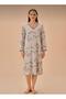 Women's Long Sleeve Plus Size Carmen Midi Length Nightgown