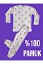 Long Sleeve Patterned Children's Pajama Set # Printed Children's Pajama Set # Laundry Garden # Teddy Bear Pattern Pajamas - 2