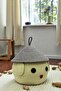 Kids Hat-Shaped Cute Face Rope Basket 25×30 cm – Toy Storage & Nursery Organizer - 4