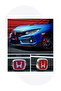Honda Civic Compatible Logo Emblem for Car Door or Trunk Compatible 11X9Cm 1Pc Red Logo Emblem Adhesive - 2