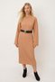 Women's Mink Long Sleeve Soft Textured Loose Dress Arm-26K001078 - 2