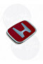 Honda Civic Compatible Logo Emblem for Car Door or Trunk Compatible 11X9Cm 1Pc Red Logo Emblem Adhesive - 4