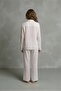 White Muslin Woven Pajama Set – Natural and Breathable Fabric - 2