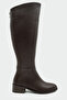 Montana Bitter Brown Zippered Genuine Leather Women's Boots