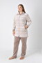 Women's Plus Size Cotton Velvet Tracksuit Set / Mink - Ecru 2300-B - 5