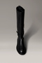 Metal Logo Below the Knee Women's Black Boots Hw0Hw02665-Beh - 4