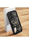 Xiaomi Poco C65 Compatible Quality Black Silicone Butterfly Pattern Shockproof Case - 3