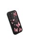 Samsung Galaxy S22 Compatible Black Silicone Butterfly Pattern Impact Protection Case - 3