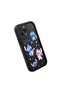 iPhone 15 Pro Compatible Black Silicone Stitch Pattern Shock Absorbing Case - 4