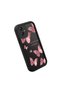 Samsung Galaxy A04E Compatible Black Silicone Butterfly Pattern Impact Protection Case - 3