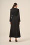 Black Two Piece Crystal Stone Detailed Abaya 6517-25 Black - 4