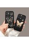 Xiaomi Redmi Note 12 Pro 4g Compatible Quality Black Silicone Butterfly Pattern Shockproof Case - 7