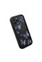 iPhone 15 Pro Compatible Black Silicone Butterfly Pattern Impact Protection Case - 4