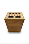 Wooden Desktop Organizer Slanted Square Pen Holder - 3