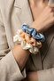 3-Piece Luxury Satin Hair Scrunchies Large Size Shiny Silk Textured Rubber Band Soft Non-Marking XL Scrunchie - 5