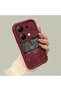 Xiaomi Redmi Note 13 Pro 4g Compatible Burgundy Silicone Ribbon Patterned Impact Resistant Phone Case - 4