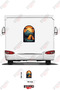 Mountain and Camp Visual Caravan Sticker Coating