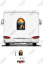 Mountain and Camp Visual Caravan Sticker Coating