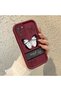Xiaomi Redmi Note 10S Compatible Burgundy Silicone Ribbon Patterned Impact Resistant Phone Case - 4