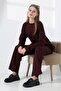 Modal Fabric with Button Details on the Front and Sleeves, Bottom and Top Set/Compatible with Hijab and Plus Size. - 7