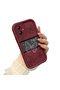 Samsung Galaxy A04E Compatible Burgundy Silicone Ribbon Patterned Impact Resistant Phone Case - 2