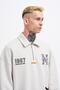 Men's Felt Badge Zip Polo Sweatshirt Space Gray - 2
