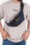 Men's Fabric Crossbody Chest Shoulder and Waist Bag with USB Headphone Jack - Navy Blue - 2