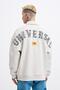 Men's Felt Badge Zip Polo Sweatshirt Space Gray - 3