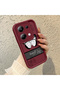 Xiaomi Poco M6 Pro 4g Compatible Burgundy Silicone Ribbon Patterned Impact Resistant Phone Case - 3