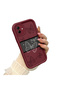 Samsung Galaxy A04 Compatible Burgundy Silicone Ribbon Patterned Impact Resistant Phone Case - 2