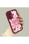 Xiaomi Mi 12 Lite Compatible Beautiful Rose Pattern Burgundy Silicone Impact Protection Case - 3