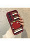 Samsung Galaxy A16 Compatible Burgundy Silicone Fruit Pattern Shockproof Phone Case - 3