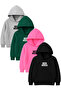 4-Piece Unisex Hooded Hoodie Set – the Bos Printed Kangaroo Pocket Sweatshirt