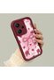 Xiaomi Redmi Note 13 Pro Plus+ 5g Compatible Beautiful Rose Pattern Burgundy Silicone Shock Protection Case - 4