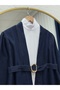 Rosita Wide Cuff Denim Jacket-As1772 Navy Blue - 3