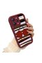 Xiaomi Redmi 12 4g Compatible Burgundy Silicone Fruit Pattern Shockproof Phone Case - 3