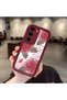 Beautiful Rose Pattern Burgundy Silicone Shock Protection Case Compatible with Samsung Galaxy S23