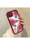 Realme C21Y/C25Y Compatible Beautiful Rose Pattern Burgundy Silicone Impact Protection Case - 3