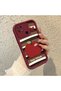 Xiaomi Redmi 10C Compatible Burgundy Silicone Fruit Pattern Shockproof Phone Case - 3