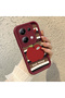 Xiaomi Poco M6 Pro 4g Compatible Burgundy Silicone Fruit Pattern Shockproof Phone Case - 3