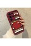 Samsung Galaxy S23 Ultra Compatible Burgundy Silicone Fruit Pattern Shockproof Phone Case - 3