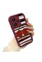 Xiaomi Redmi Note 13 Pro Plus+ 5g Compatible Burgundy Silicone Fruit Pattern Shockproof Phone Case - 3