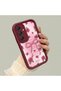 Beautiful Rose Patterned Burgundy Silicone Shock Protection Case Compatible with Samsung Galaxy A16 - 3