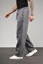 Baggy Fit Elastic Waist Bottom Sweatpants - 3