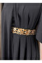 Drape Silk kaftan (Black) - 4