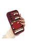 Samsung Galaxy S22 Compatible Burgundy Silicone Fruit Patterned Impact Resistant Phone Case - 2