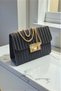 4623 Single Eyelet Lock Detailed Chain Strap Mini Size Mold Women's Shoulder Bag with Shoulder Strap - 4