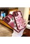 iPhone 14 Plus Compatible Beautiful Rose Pattern Burgundy Silicone Impact Protection Case - 7