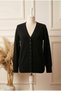 Women's Mother Black V-Neck Buttoned Knitwear Cardigan - 2