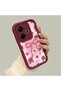 Xiaomi Poco M6 4g Compatible Beautiful Rose Pattern Burgundy Silicone Impact Protection Case - 3